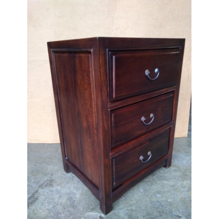 小o結緣館仿古傢俱.......三抽櫃.床頭櫃.收納櫃.擺飾櫃(雞翅木)48x38x68-細節圖2