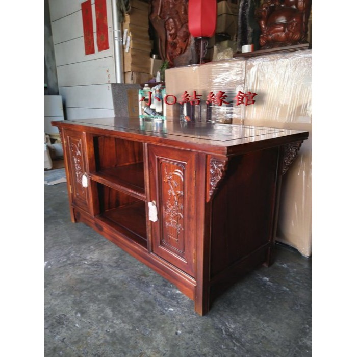 小o結緣館仿古傢俱...127二格二門電視櫃.茶几.茶桌.液晶電視櫃(雞翅木)127x48x60-細節圖2