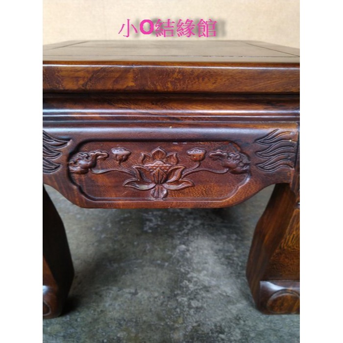 小o結緣館仿古傢俱.....加高四方虎腳底座.茶几.藝品座.擺飾座(雞翅木)35x35x30-細節圖3