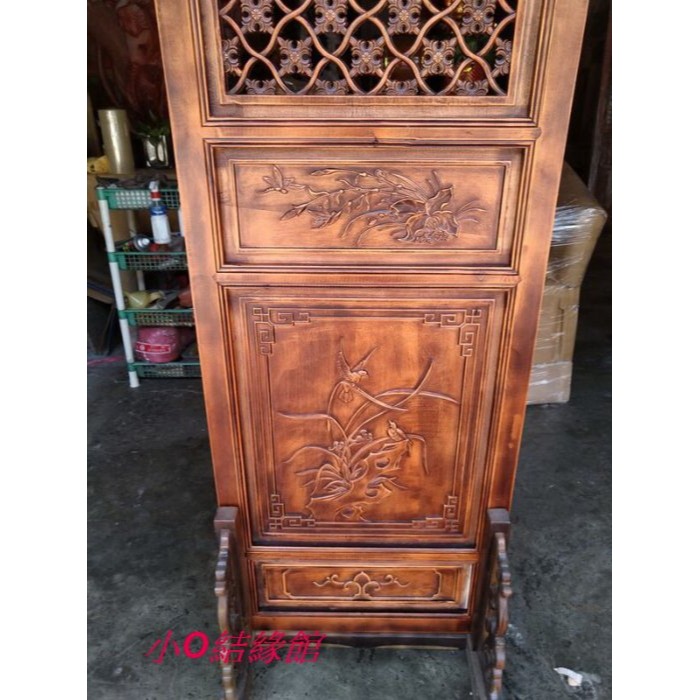 小o結緣館仿古傢俱...梅.蘭.菊.竹.四季窗花.門板.門片.屏風(四片一套)-細節圖3