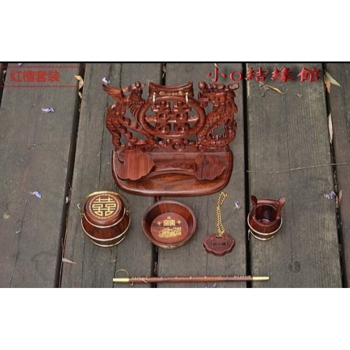 小o結緣館仿古傢俱...微型傢俱子孫桶.擺飾.滿月.送禮(紅酸枝紅檀)22x9.5x25-細節圖3