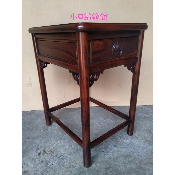 小o結緣館仿古傢俱....太師椅中几＇＇＇茶几＇＇＇電話几＇＇沙發几(雞翅木)45x55x70-細節圖2
