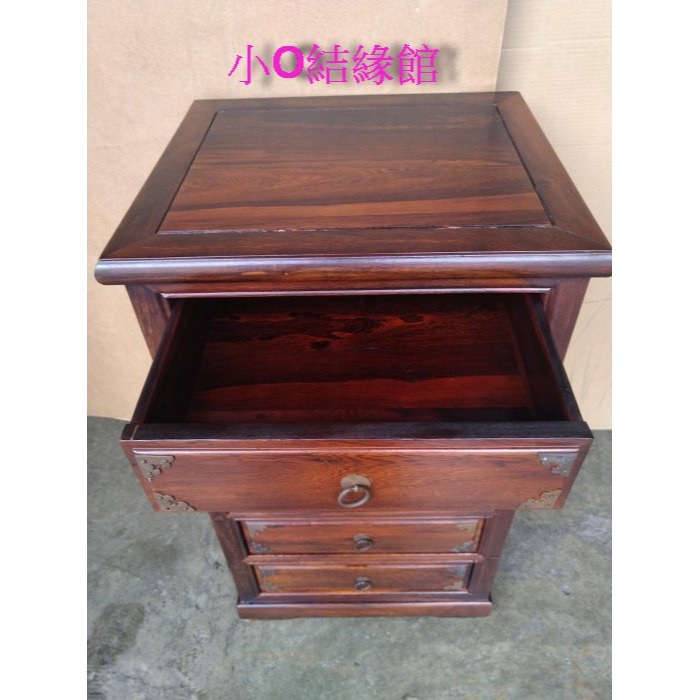 小o結緣館仿古傢俱....小五抽銅片橫櫃.收納櫃.擺飾櫃(雞翅木)48x42x81-細節圖3