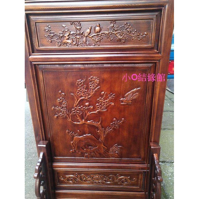 小o結緣館仿古傢俱....花鳥窗花.門板.門片＇屏風61-1-細節圖3