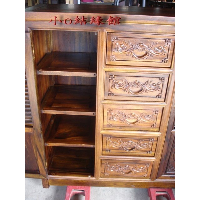 小o結緣館仿古傢俱...五抽二門收納櫃＇收納櫃＇＇玄關櫃(雞翅木)107x40x107-細節圖3