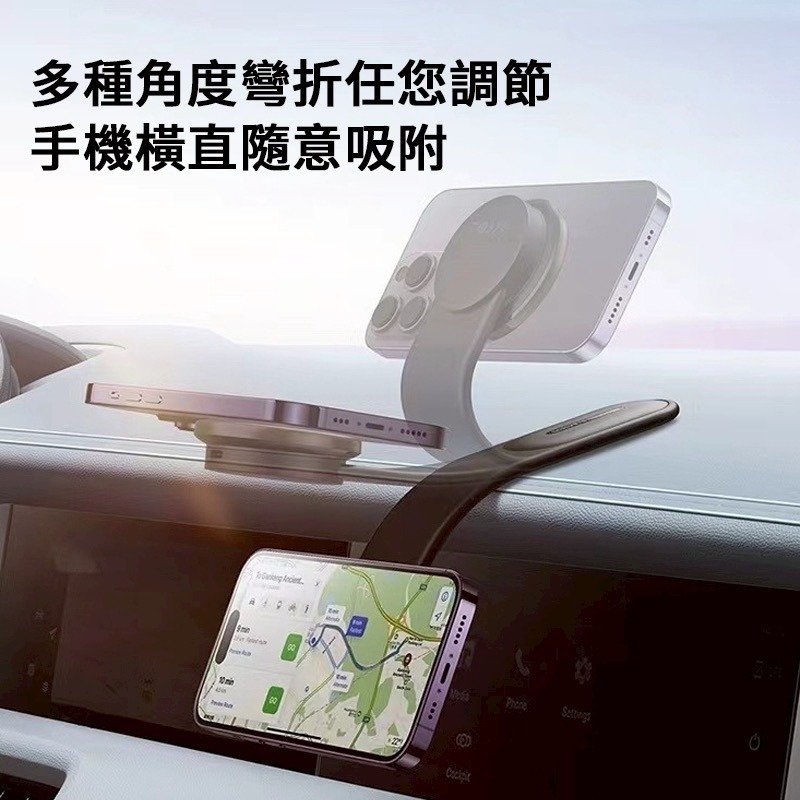 車用手機架 磁吸手機架 汽車手機支架 手機支架 magsafe磁吸支架 汽車支架 貼片式磁吸手機支架 魔鬼氈磁吸支架-細節圖4