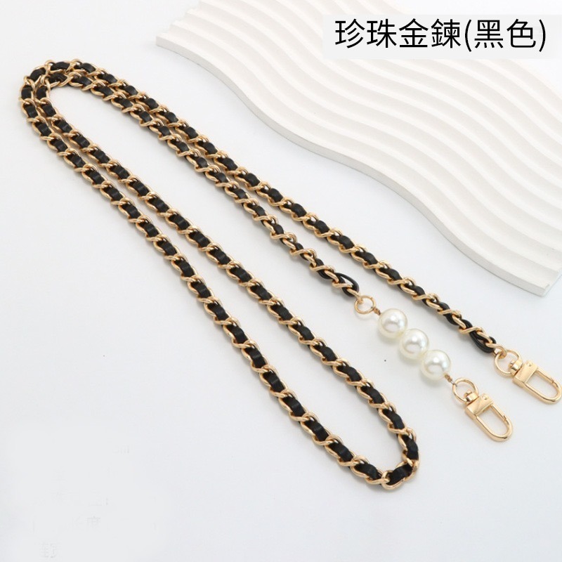 珍珠金鏈（黑色）+透明片