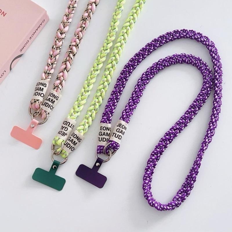 三股麻花編織斜背斜跨掛繩 長款斜挎繩 吊飾 脖繩 斜背掛繩 掛帶 手機掛繩 卡片掛繩 手機背繩斜背 撞色掛繩-細節圖6