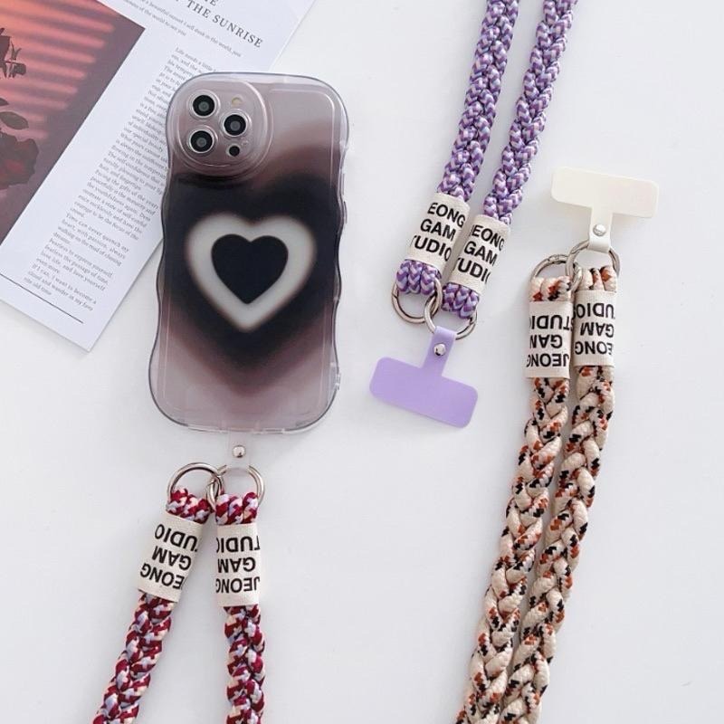 三股麻花編織斜背斜跨掛繩 長款斜挎繩 吊飾 脖繩 斜背掛繩 掛帶 手機掛繩 卡片掛繩 手機背繩斜背 撞色掛繩-細節圖4