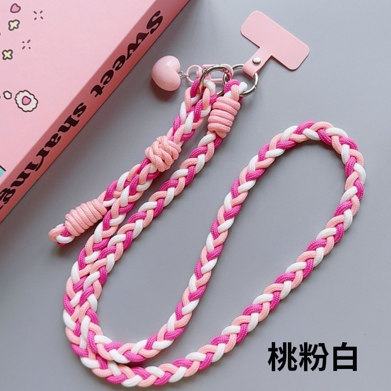 三股麻花編織斜背斜跨掛繩 長款斜挎繩 吊飾 脖繩 斜背掛繩 掛帶 手機掛繩 卡片掛繩 手機背繩斜背 撞色掛繩-規格圖9