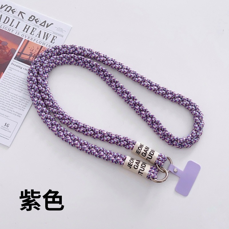 三股麻花編織斜背斜跨掛繩 長款斜挎繩 吊飾 脖繩 斜背掛繩 掛帶 手機掛繩 卡片掛繩 手機背繩斜背 撞色掛繩-規格圖9