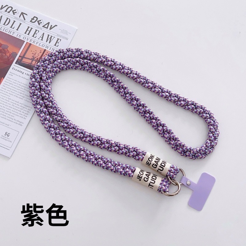 三股麻花編織斜背斜跨掛繩 長款斜挎繩 吊飾 脖繩 斜背掛繩 掛帶 手機掛繩 卡片掛繩 手機背繩斜背 撞色掛繩-規格圖9