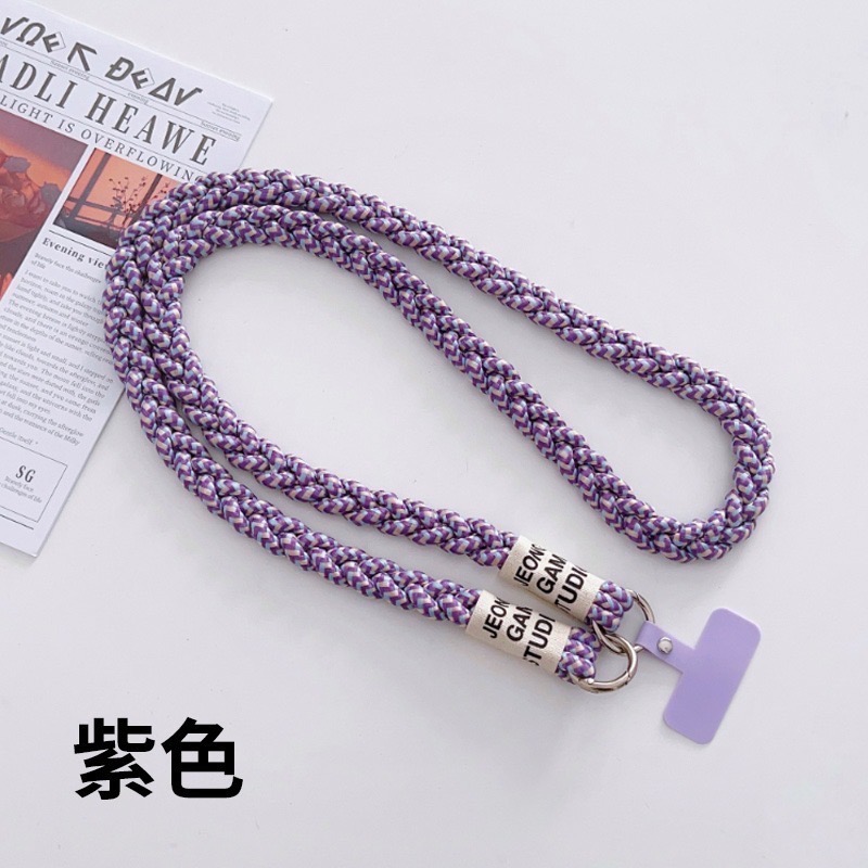 三股麻花編織斜背斜跨掛繩 長款斜挎繩 吊飾 脖繩 斜背掛繩 掛帶 手機掛繩 卡片掛繩 手機背繩斜背 撞色掛繩-規格圖9