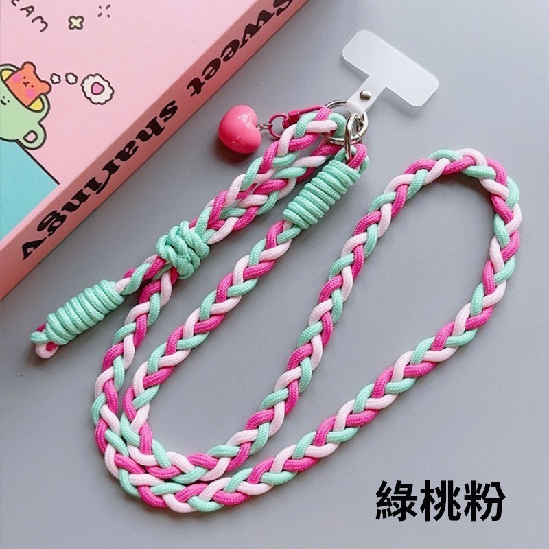 三股麻花編織斜背斜跨掛繩 長款斜挎繩 吊飾 脖繩 斜背掛繩 掛帶 手機掛繩 卡片掛繩 手機背繩斜背 撞色掛繩-規格圖9