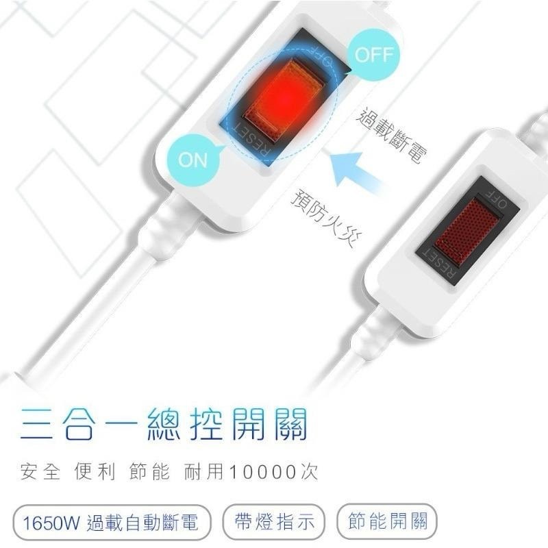 N Dr.AV聖岡科技 延長線 插座 NS-202 過載斷電1開2插 延長中繼線 新安規15A 1650W-細節圖4