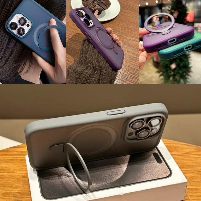 磁吸無線充手機殼 磁吸殼 手機架 手機支架 防摔殼 手機殼 適用 iPhone 16 15 14 13 12 11-細節圖8