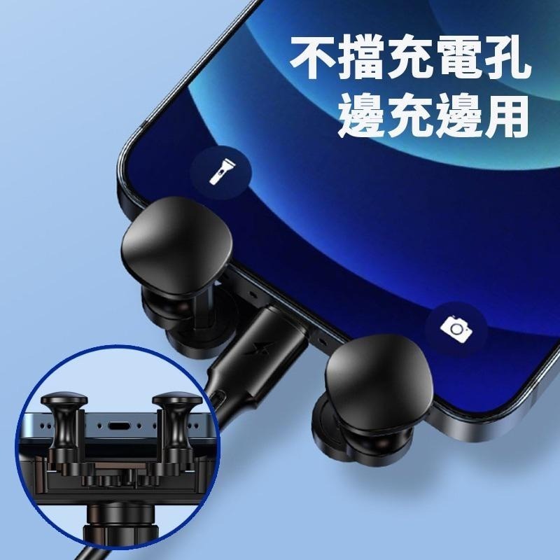 出風口螺旋勾夾車用支架 不擋出風口手機架 手機支架 手機架 出風口手機支架 不擋風手機架 加長手機架 重力手機支架-細節圖6