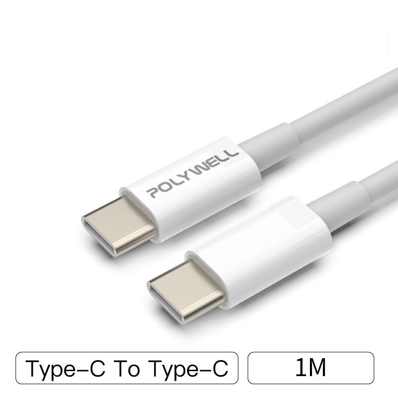 POLYWELL Type-C To C 雙C快充線 充電線 45W 50公分~2米 適用iPad安卓 i15 16-規格圖7