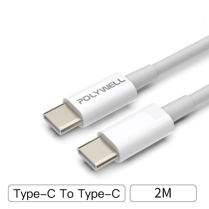 POLYWELL Type-C To C 雙C快充線 充電線 45W 50公分~2米 適用iPad安卓 i15 16-規格圖7