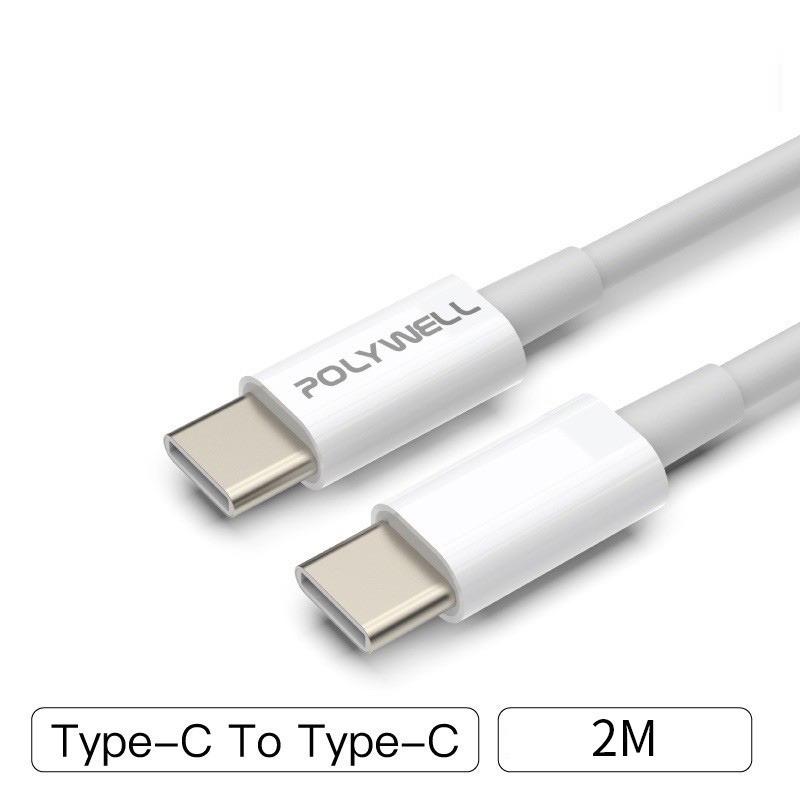 POLYWELL Type-C To C 雙C快充線 充電線 45W 50公分~2米 適用iPad安卓 i15 16-規格圖7