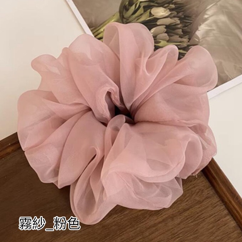 東大門熱銷款 緞面蝴蝶結 髮圈 千鳥紋 髮飾 髮帶 飄帶髮飾 大腸圈 彈力髮圈 大腸髮圈 造型髮圈-規格圖9