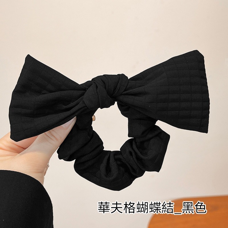 華夫格蝴蝶結_黑色