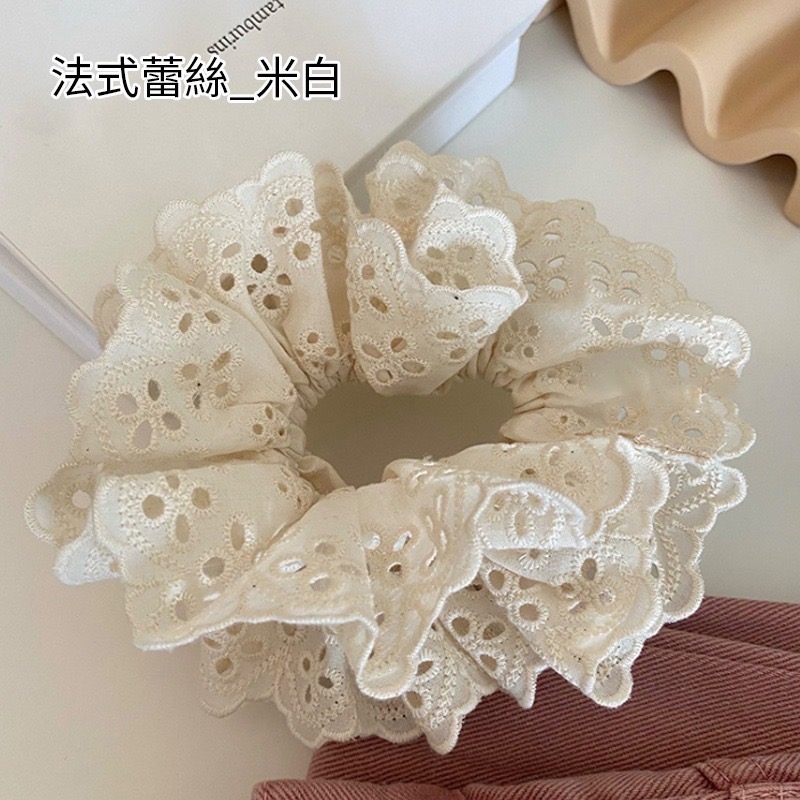 東大門熱銷款 緞面蝴蝶結 髮圈 千鳥紋 髮飾 髮帶 飄帶髮飾 大腸圈 彈力髮圈 大腸髮圈 造型髮圈-規格圖9
