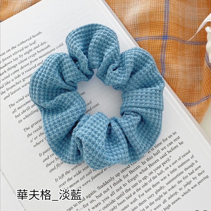 東大門熱銷款 緞面蝴蝶結 髮圈 千鳥紋 髮飾 髮帶 飄帶髮飾 大腸圈 彈力髮圈 大腸髮圈 造型髮圈-規格圖9