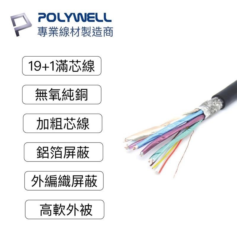 POLYWELL HDMI線 2.0版 1米~3米 4K 60Hz UHD HDMI 傳輸線 工程線 寶利威爾-細節圖4