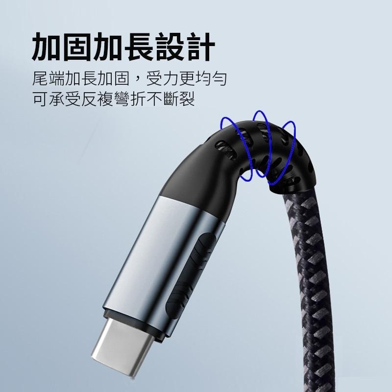 PD快充線 100W 傳輸線 充電線 雙TypeC充電線 Type-C to Type-C i15適用 新安卓-細節圖6
