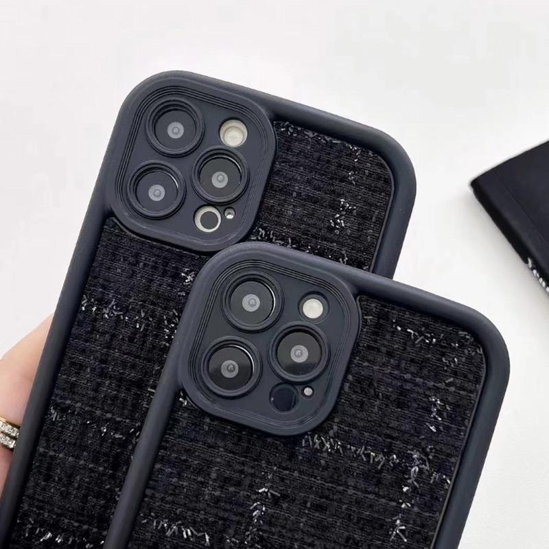 小香風 布紋手機殼 鏡頭全包 防摔殼 手機殼 保護殼 適用 iPhone15 14 13 12 11 XR Xs i8-細節圖4