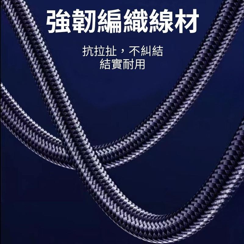 PD編織快充線 USB-A+C+蘋果 適用 安卓 蘋果 充電線 快充線 二合一 二合二-細節圖4