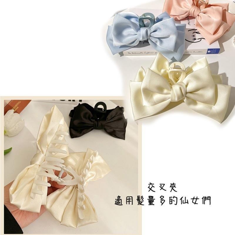 Ins爆紅款 髮夾 大髮夾 韓風氣質抓夾 金屬鯊魚夾 素面 珍珠 水鑽 盤髮 抓夾 爪夾 交叉髮夾 盤頭髮飾-細節圖9