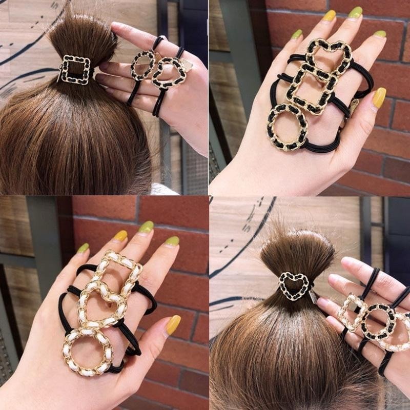 韓版 東大門 髮束 髮圈 小香風 珍珠 水晶 糖果球 髮飾 扎馬尾 低馬尾 丸子頭 髮繩 彈力髮圈 橡皮圈 粗綁繩-細節圖2