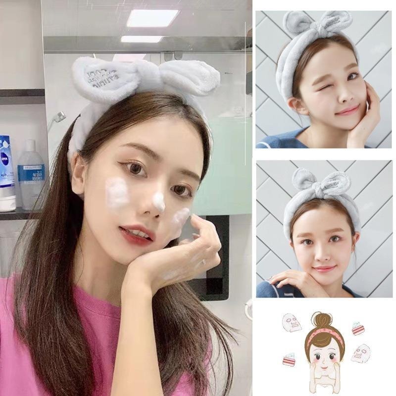 小紅書推薦款 蝴蝶結洗臉髮帶 洗臉髮帶 髮圈 吸水手腕圈 吸水腕帶 化妝髮圈 運動 居家好物 防濺水 髮箍 髮束-細節圖7