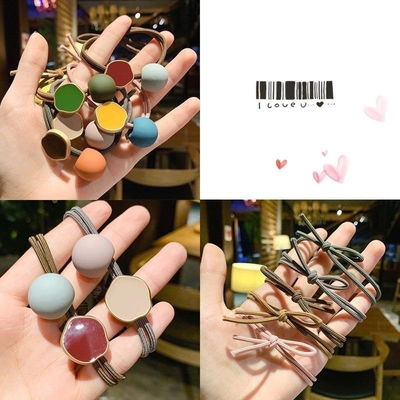 韓版 東大門 髮圈珍珠 水晶 髮束 髮圈 珍珠 糖果球 髮飾 扎馬尾 低馬尾 丸子頭 髮繩 彈力髮圈 橡皮圈 粗綁繩-細節圖3