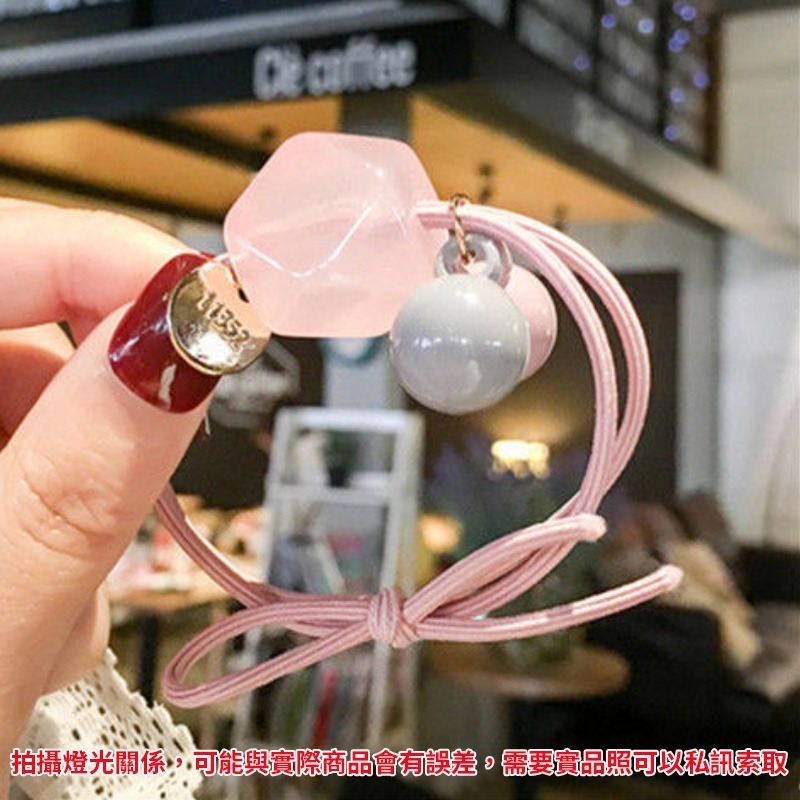 水晶雙球_粉繩
