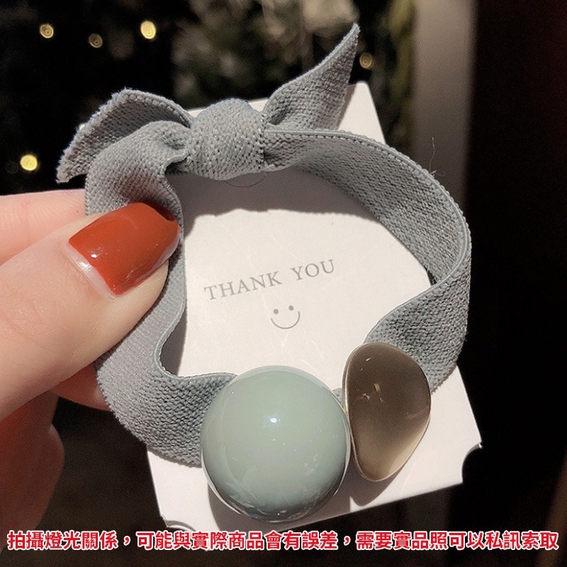 韓版 東大門 髮圈珍珠 水晶 髮束 髮圈 珍珠 糖果球 髮飾 扎馬尾 低馬尾 丸子頭 髮繩 彈力髮圈 橡皮圈 粗綁繩-規格圖9