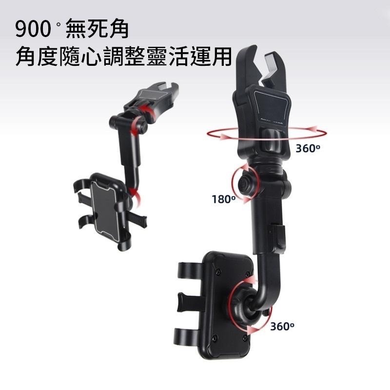 萬用後照鏡手機支架 多角度後照鏡手機 支架 桌夾 櫃夾 後視鏡 手機支架 車用手機支架 懶人支架 後座手機架 手機夾-細節圖6