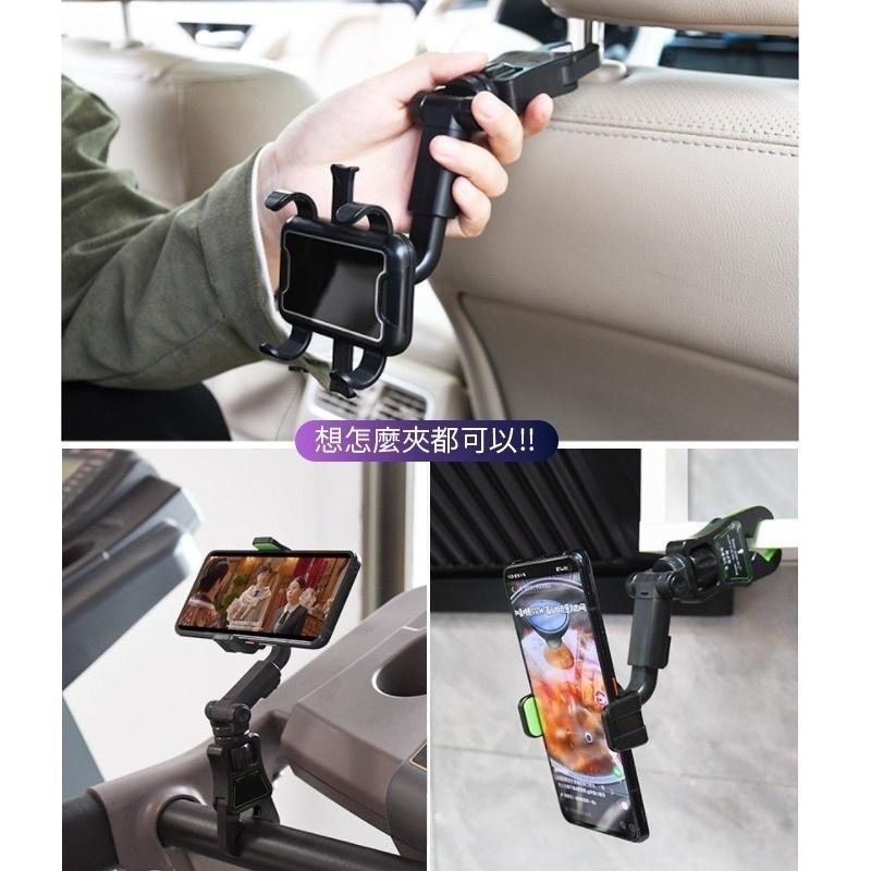 萬用後照鏡手機支架 多角度後照鏡手機 支架 桌夾 櫃夾 後視鏡 手機支架 車用手機支架 懶人支架 後座手機架 手機夾-細節圖9