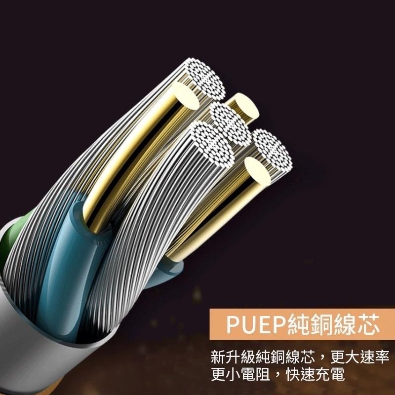 三合一充電線 2.4A快充線 充電線『 適用安卓 蘋果 Type-C 一拖三充電線 』鋁合金材質 尼龍編織充電線-細節圖3