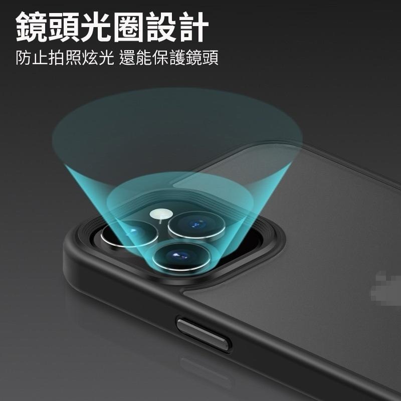 磨砂殼 防指紋 防摔殼 鏡頭加高 iPhone16 15 14 12 iPhone11 i7 i8 Xs XR Max-細節圖3