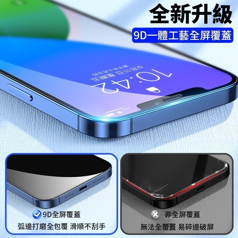 iPhone 17 16 15 14 13 12 Pro Max 16 Plus 滿版玻璃貼 9D 全屏鋼化玻璃保護膜-細節圖2