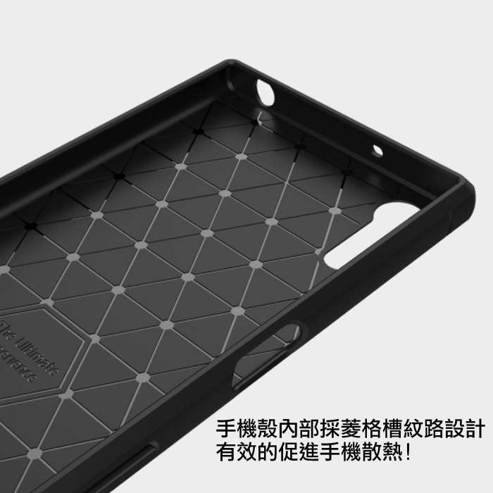 SONY Xperia PRO-I XA1 XA2 XZ2 XZ3 XZs 防摔殼 碳纖維紋 拉絲紋 軟殼 防摔保護殼-細節圖3