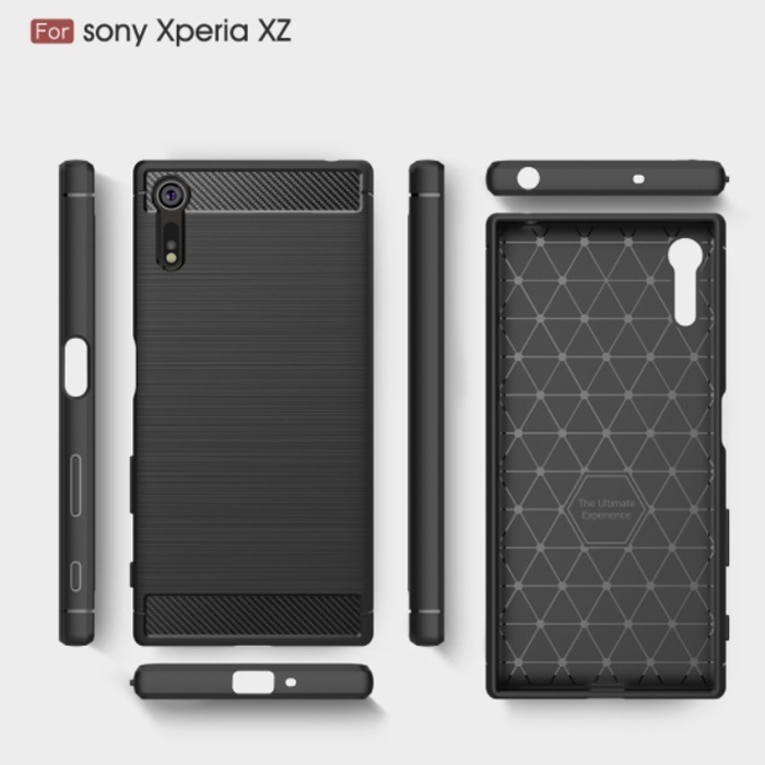 SONY Xperia PRO-I XA1 XA2 XZ2 XZ3 XZs 防摔殼 碳纖維紋 拉絲紋 軟殼 防摔保護殼-細節圖6