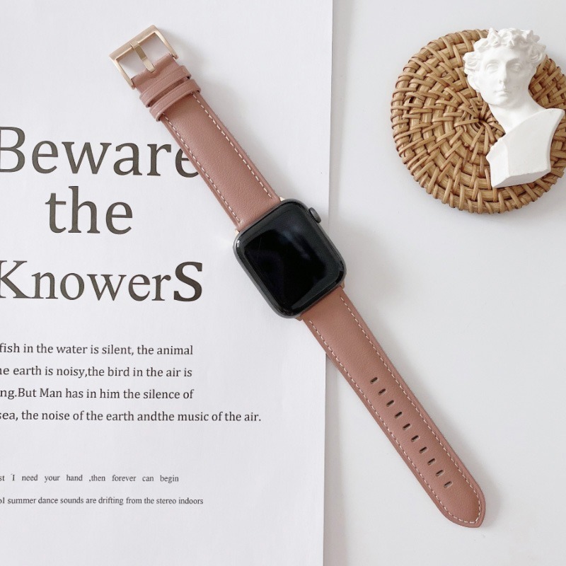 Apple Watch 錶帶 皮革錶帶 蘋果錶帶 iwatch2/3/4/5/6/SE/7 38~45mm 替換錶帶-細節圖4