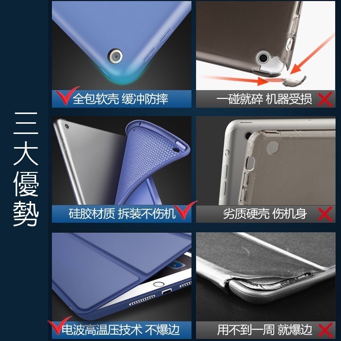 iPad 234567 mini 12345 Air 234皮套 平板保護套 智能保護套 全包邊 可立式皮套 皮套支架-細節圖2