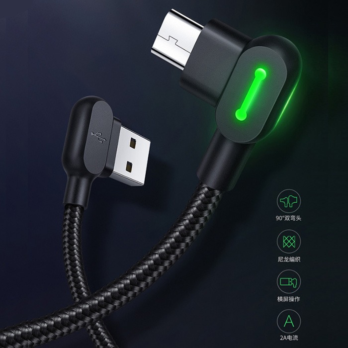 Mcdodo 雙彎頭充電線 2A充電線 蘋果iPhone 充電線 TYPE-C MicroUSB 安卓 L彎頭快充線-細節圖2