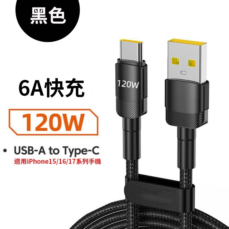 120W超級閃充 PD快充線 雙typeC USBA to typeC 適用iPhone15/16/17充電 星月系列-規格圖10