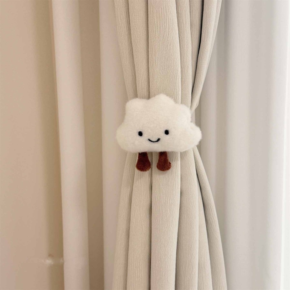 【可愛窗簾綁帶】雲朵造型  胖乎乎卡皮巴拉 窗簾扣｜療癒系窗簾束帶 綁窗神器 創意居家佈置(2入裝)-細節圖3